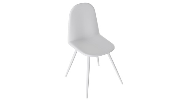 Кухонный стул Марли (конус Т3), Белый муар/Кожзам Белый в Заводоуковске - изображение