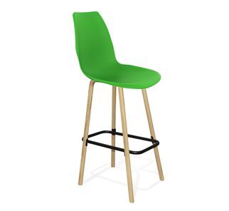 Барный стул SHT-ST29/S94 (зеленый ral 6018/прозрачный лак/черный муар) в Тюмени