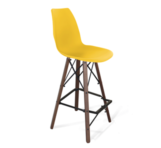 Барный стул SHT-ST29/S80 (желтый ral 1021/темный орех/черный) в Тюмени