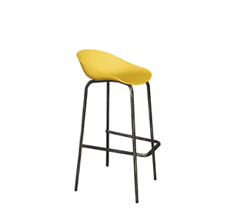 Барный стул SHT-ST19/S29 (желтый/черный муар/золотая патина) в Тобольске