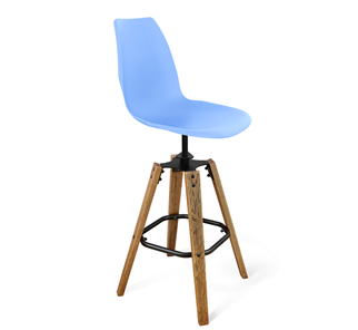 Обеденный стул SHT-ST29/S93 (голубой pan 278/брашированный коричневый/черный муар) в Заводоуковске
