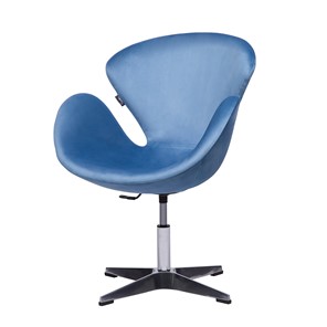 Кресло компьютерное Беннет-2, Микровелюр голубой в Ишиме