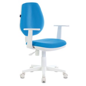 Кресло Brabix Fancy MG-201W (с подлокотниками, пластик белый, голубое) 532411 в Тюмени