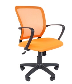 Офисное кресло CHAIRMAN 698 black TW, ткань, цвет оранжевый в Тюмени