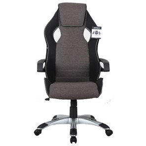 Кресло компьютерное Brabix Techno GM-002 (ткань, черное/серое, вставки белые) в Заводоуковске - предосмотр