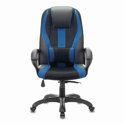 Компьютерное кресло Brabix Premium Rapid GM-102 (экокожа/ткань, черное/синее) в Тюмени - изображение