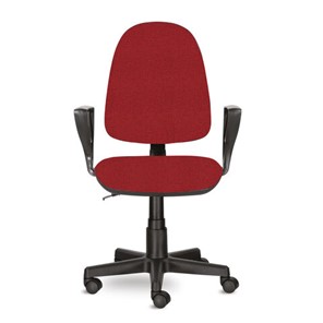 Офисное кресло Brabix Prestige Ergo MG-311 (регулируемая эргономичная спинка, ткань, красное) в Тюмени