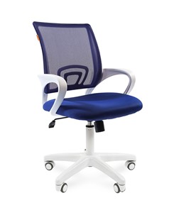 Офисное кресло CHAIRMAN 696 white, ткань, цвет синий в Тюмени