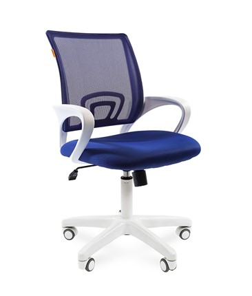 Офисное кресло CHAIRMAN 696 white, ткань, цвет синий в Заводоуковске - изображение