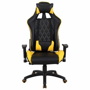 Компьютерное кресло Brabix GT Master GM-110 (две подушки, экокожа, черное/желтое) в Тюмени