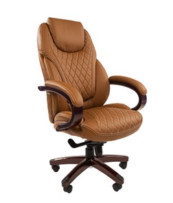 Офисное кресло CHAIRMAN 406, коричневый в Тюмени