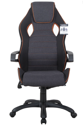 Офисное кресло Brabix Techno Pro GM-003 (ткань, черное/серое, вставки оранжевые) в Тюмени - изображение