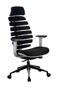 Кресло офисное Riva Chair SHARK (Черный/серый) в Тюмени - предосмотр