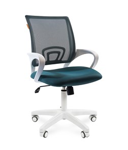 Кресло офисное CHAIRMAN 696 white, ткань, цвет зеленый в Тюмени