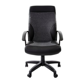 Компьютерное кресло Brabix Trust EX-535 (экокожа черная, ткань серая) в Тюмени