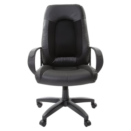 Офисное кресло Brabix Strike EX-525 (экокожа черная, ткань черная, TW) в Заводоуковске - изображение