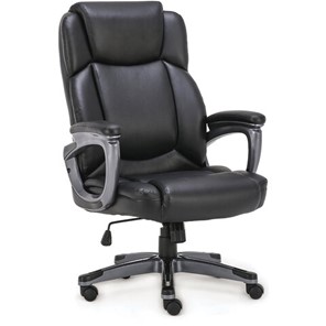 Кресло офисное Brabix Premium Favorite EX-577 (пружинный блок, рециклированная кожа, черное) 531934 в Тюмени