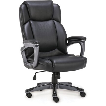 Кресло офисное Brabix Premium Favorite EX-577 (пружинный блок, рециклированная кожа, черное) 531934 в Тюмени - изображение