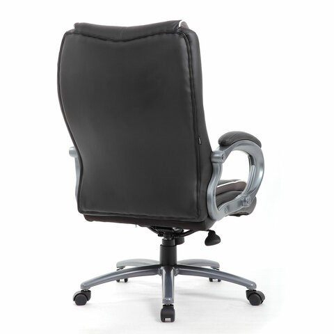 Кресло компьютерное Brabix Premium Strong HD-009 (экокожа черная, ткань серая) 531945 в Заводоуковске - изображение 2