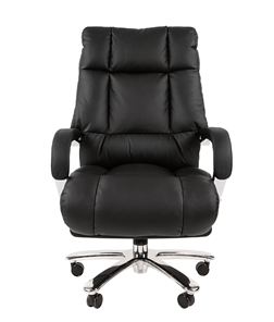 Офисное кресло CHAIRMAN 405 черное нат.кожа/экокожа в Тюмени - предосмотр 1