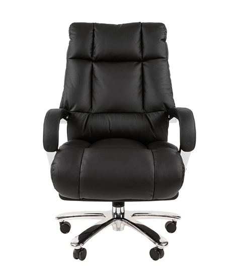 Офисное кресло CHAIRMAN 405 черное нат.кожа/экокожа в Тюмени - изображение 1