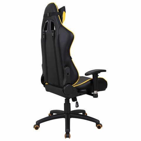 Компьютерное кресло Brabix GT Master GM-110 (две подушки, экокожа, черное/желтое) 531927 в Заводоуковске - изображение 2