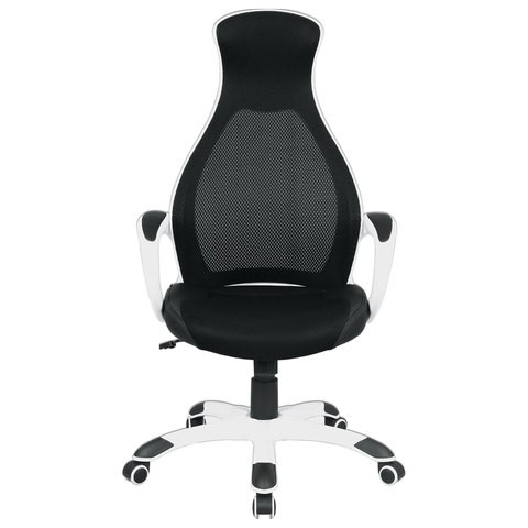 Кресло компьютерное Brabix Premium Genesis EX-517 (пластик белый, ткань/экокожа/сетка черная) в Тюмени - изображение 2