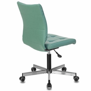 Офисное кресло Brabix Stream MG-314 (без подлокотников, пятилучие серебристое, экокожа, серо-голубое) 532079 в Тюмени - предосмотр 2