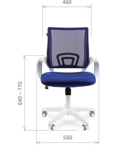 Офисное кресло CHAIRMAN 696 white, ткань, цвет синий в Тюмени - предосмотр 1
