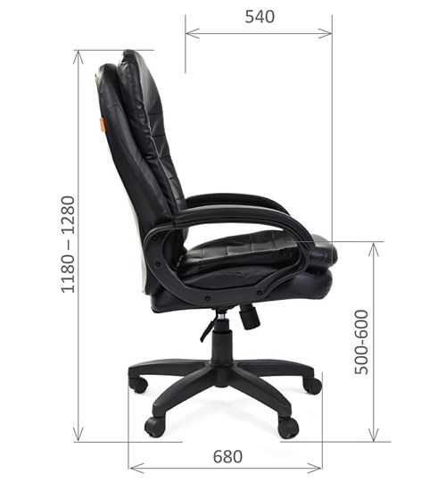 Офисное кресло CHAIRMAN 795 LT, экокожа, цвет черный в Тюмени - изображение 2
