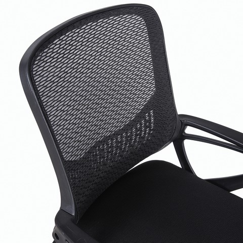 Кресло компьютерное Brabix Next MG-318 (с подлокотниками, хром, черное) 531834 в Тюмени - изображение 3