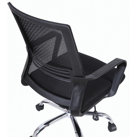 Офисное кресло Brabix Daily MG-317 (с подлокотниками, хром, черное) 531833 в Тюмени - изображение 8