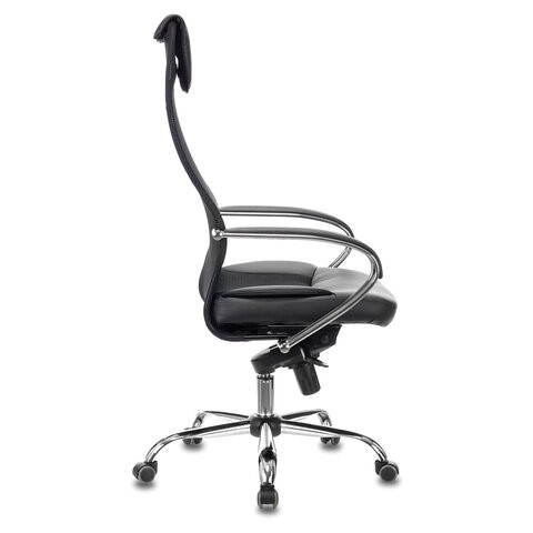 Офисное кресло Brabix Premium Stalker EX-609 PRO (хром, мультиблок, ткань-сетка/экокожа, черное) в Заводоуковске - изображение 1