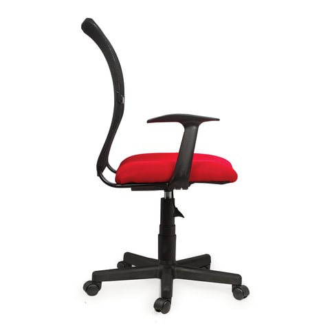 Кресло компьютерное Brabix Spring MG-307 (с подлокотниками, комбинированное красное/черное TW) в Заводоуковске - изображение 1