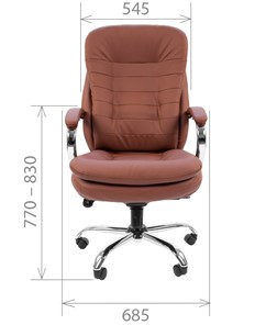 Компьютерное кресло CHAIRMAN 795 экокожа, цвет коричневый в Заводоуковске - предосмотр 1