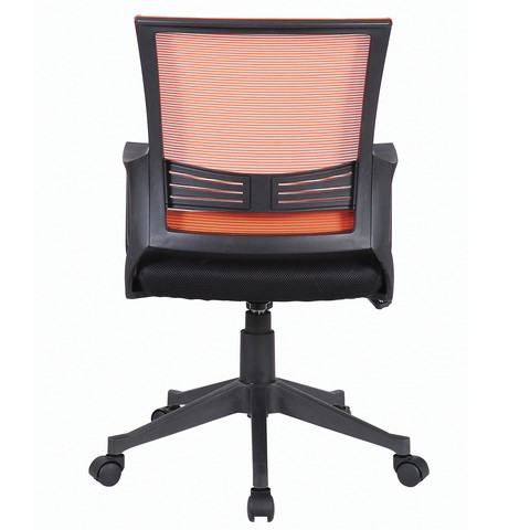 Компьютерное кресло Brabix Balance MG-320 (с подлокотниками, комбинированное черное/оранжевое) 531832 в Заводоуковске - изображение 2