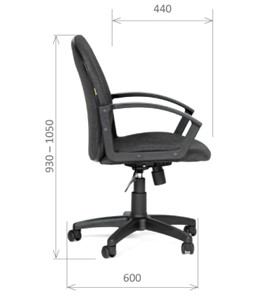 Офисное кресло CHAIRMAN 681 Ткань C-3 черное в Заводоуковске - предосмотр 2