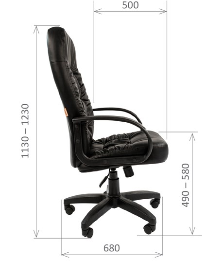 Кресло CHAIRMAN 416, экокожа, цвет черный в Заводоуковске - изображение 2