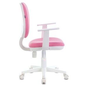 Офисное кресло Brabix Fancy MG-201W (с подлокотниками, пластик белый, розовое) 532409 в Тюмени - предосмотр 1
