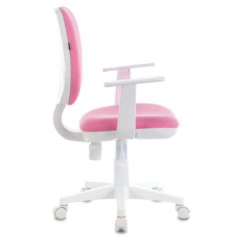 Офисное кресло Brabix Fancy MG-201W (с подлокотниками, пластик белый, розовое) в Заводоуковске - изображение 1