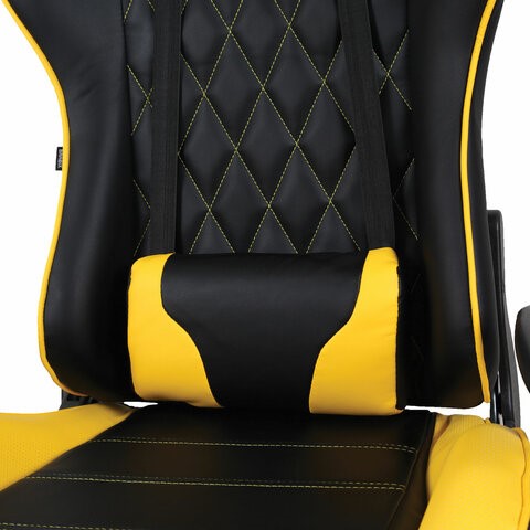 Компьютерное кресло Brabix GT Master GM-110 (две подушки, экокожа, черное/желтое) в Тюмени - изображение 7
