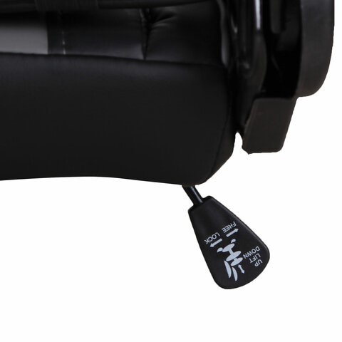 Кресло компьютерное Brabix GT Racer GM-100 (две подушки, экокожа, черное/серое) в Тюмени - изображение 11