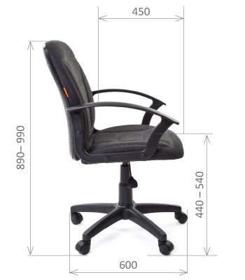 Компьютерное кресло CHAIRMAN 627 ткань, цвет серый в Заводоуковске - изображение 2