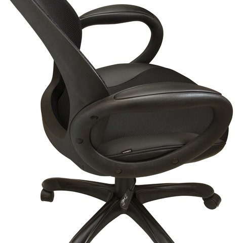 Кресло офисное Brabix Premium Genesis EX-517 (пластик черный, ткань/экокожа/сетка черная) в Заводоуковске - изображение 6