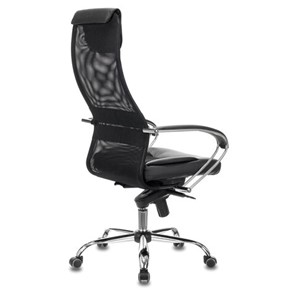 Офисное кресло Brabix Premium Stalker EX-609 PRO (хром, мультиблок, ткань-сетка/экокожа, черное) в Заводоуковске - предосмотр 2