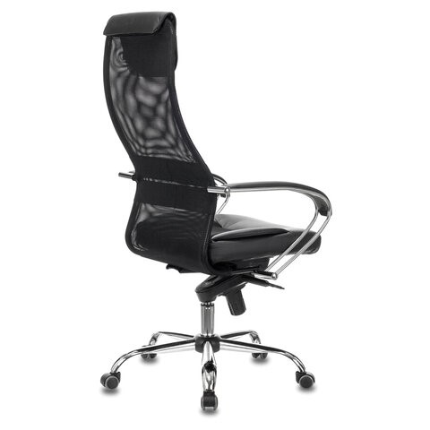 Офисное кресло Brabix Premium Stalker EX-609 PRO (хром, мультиблок, ткань-сетка/экокожа, черное) в Заводоуковске - изображение 2