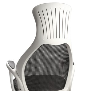 Кресло компьютерное Brabix Premium Genesis EX-517 (пластик белый, ткань/экокожа/сетка черная) в Тюмени - предосмотр 6