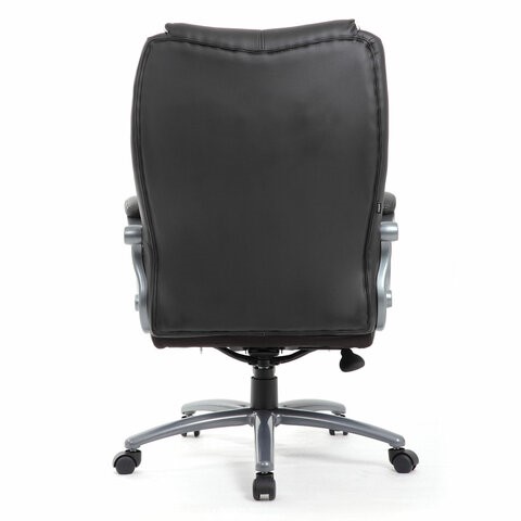 Кресло компьютерное Brabix Premium Strong HD-009 (экокожа черная, ткань серая) 531945 в Тюмени - изображение 3