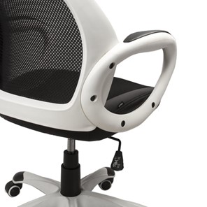 Кресло компьютерное Brabix Premium Genesis EX-517 (пластик белый, ткань/экокожа/сетка черная) в Заводоуковске - предосмотр 4