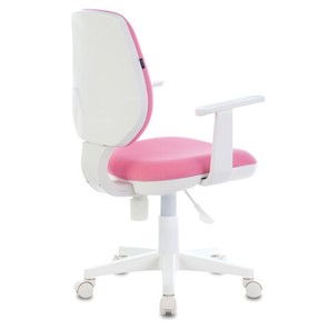 Офисное кресло Brabix Fancy MG-201W (с подлокотниками, пластик белый, розовое) 532409 в Тюмени - предосмотр 2
